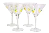 Artland Williamsburg Pineapple Welcome Martini, Set of 4