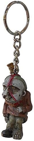 Urban ZOMBIE apocalypse keychain KEY CHAIN (Knife in Head Brown Sweater Urban ZOMBIE)