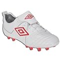 Umbro Speciali Trophy HG Soccer Shoes (Swan White/Red/Silver)
