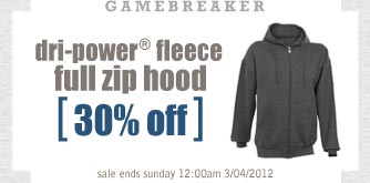 Dri-Power® Fleece Full Zip Hood 30% Off