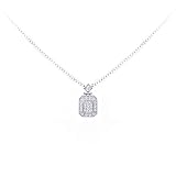 Studio 925 Queen Helen White Diamond CZ Pave Sterling Silver Necklace