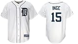 Inge #15 Detroit Tigers Majestic Replica Home Jersey - Small