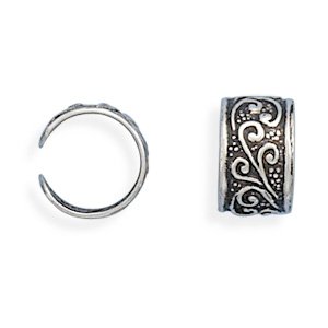 Ear Cuffs with Oxidized Floral Design. 7mm and Sold in Pairs.