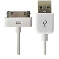 xubix USB Datenkabel f�r iPad 1/ 2 /3 , iPhone 3G / 3GS 4 / 4S , iPod Classic Touch Nano 1G 2G 3G Photo Mini - wei�