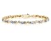 10k Yellow Gold Diamond and Tanzanite Bracelet
