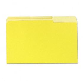 o Universal o - Colored File Folders, 1/3 Cut, 1-Ply Top Tab, Legal, YW/LYW, 100/box