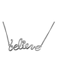 Disney Couture Tinkerbell Believe Platinum Plated Necklace