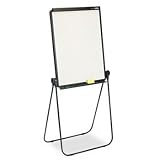 Total Erase Presentation Dry-Erase Easel, 26 x 34, White, Black Steel Frame