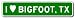 I Love BIGFOOT, TEXAS City Limit Sign - Aluminum - 6 x 24 inches