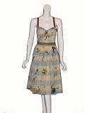 JAMES COVIELLO Awning Silk Dress