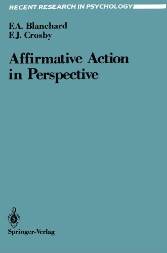 Affirmative Action in Perspective (Recent Research in Psychology)