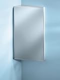 NuTone 867P36WH Specialty Corner Cabinet Surface Mount 16"W x 36"H Beveled Mirror Medicine Cabinet