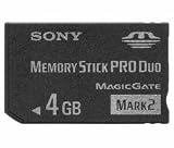 Electronics : Sony - 4GB Memory Stick PRO Duo Mark2 + adapter