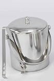 STEEL ICE BUCKET - STAINLESS STEEL DOUBLE WALL ICE BUCKET WITH TONGS