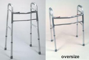 folding 2-button walker, oversize, 1each