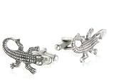 Cajun Alligator Pewter Cufflinks with Presentation Box