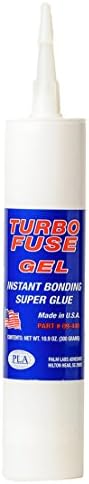 Turbo Fuse GEL Surface Insensitive Cyanoacrylate Adhesive - Equivalent to Loctite 454 - 300 Gram Cartridges - Case of 6