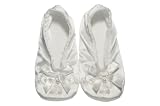 Isotoner Satin Pearl Ballerina Girls Slippers