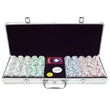 Poker Chip Set with Aluminum Case: 500 Chips
