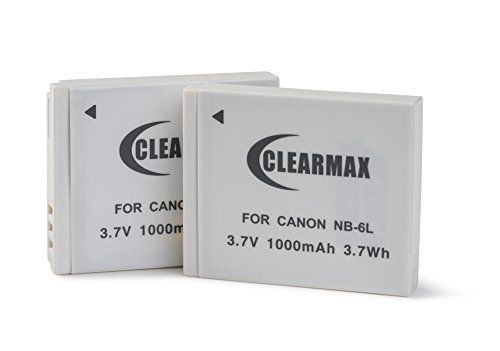 ClearMax NB-6L Lithium Ion Replacement Batteries (2-Pack) for Canon PowerShot SX280 HS, Canon PowerShot SX510 HS, and Canon PowerShot SX170 IS ClearMax NB-6L Lithium Ion Replacement Batteries (2-Pack) for Canon PowerShot SX280 HS, Canon PowerShot SX510 HS, and Canon PowerShot SX170 IS