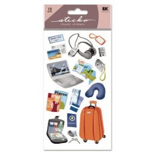 12 PACK CLASSIC STICKERS TRAVEL Papercraft, Scrapbooking 
