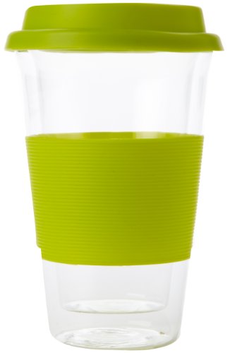Yedi Houseware Classic Coffee and Tea 11-Ounce Double Walled Travel Mug, Green