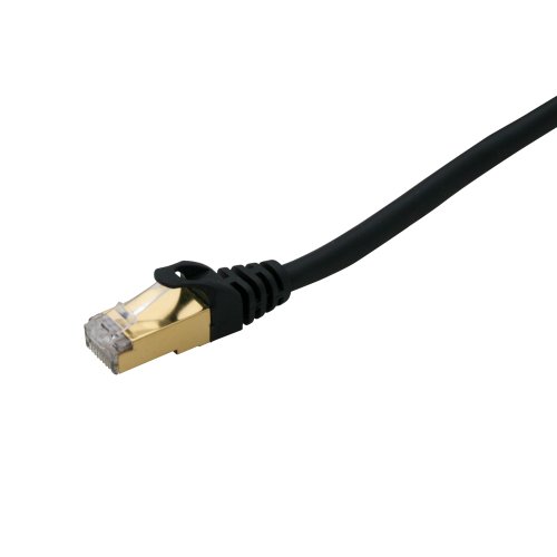 PLANEX 10ギガビットカテゴリ7STPケーブル (ツメ折れ防止カバー付) ブラック 1m CNT7-01-BK