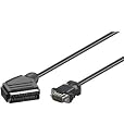 2.0m Scart Stecker auf High Density Stecker 15-polig