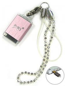 PQI 1gb Dangly USB drive memory PINK Ultra small and Lightweight