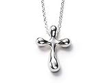 White Gold Cross Religious Necklace Jewelry
