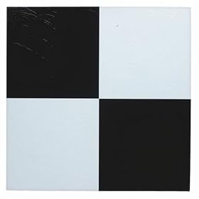 Vinyl Tile 45 Pc /Carton Black & White Square