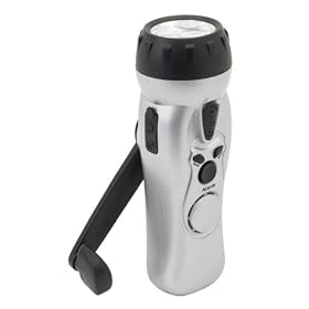 Click here to buy Hand Crank Flashlight, Alarm and Radio by CKB.