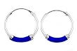 Bali Hoop Blue Earring, Diameter: 14mm, Thickness: 2mm Bali Hoop Blue Earring, Diameter: 14mm, Thickness: 2mm