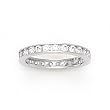 Solid 14K White Gold Cubic Zirconia Eternity Toe Ring - Size 4.5