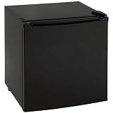 Avanti 4.4 cu. ft. All Refrigerator Auto Defrost with Lock Black with Stainless Door Compact Refrige