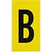 Brady 1570-B,  15 Series Number & Letter Card, 9" Height x 5" Width, Black on Yellow, Legend "B"  (1 per Order)