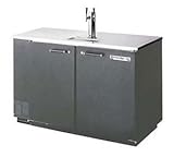 Beverage Air DD48Y-1-B Black Vinyl Direct Draw Keg Cooler | 2 Keg Capacity