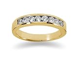 0.40 Channel Set Diamond Wedding band in 14k Yellow Gold
