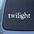 White Twilight Logo - Edward Cullen Vinyl Decal Sticker