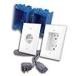 Rapid Link Power Dual Recessed Outlet Flat Panel TV Power Kit - White