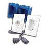 Rapid Link Power Dual Recessed Outlet Flat Panel TV Power Kit - White