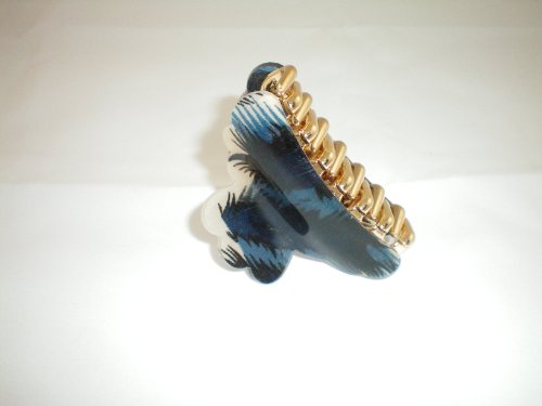 Hair Jaw Clip Blue and Black