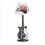 ROCK AND ROLL CANDLE LAMP WITH GUITAR BASE GLASS SHADE