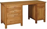 Modern Oak Desk with File Drawer