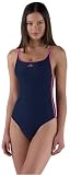 adidas Womens Infinitex 3 Stripe Swimsuit Blueberry/Vitagrape 40