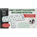 5 Way Socket Plug Adaptor with surge protection