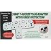 New 5 Way Plug Socket Extension Adapter Surge Protector
