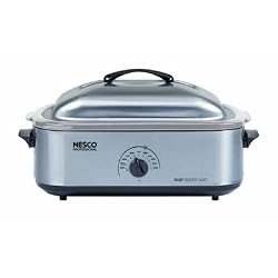 Nesco American Harvest 4808-25-20 18-Quart Roaster Oven with Stainless Steel Cookwell, Stainless Steel