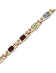14k Gold Multi Emerald Cut Stone Bracelet (5.5 cts.tw.)