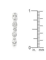 Alternating Bezel Linked Cubic Zirconia Eternity Band Ring